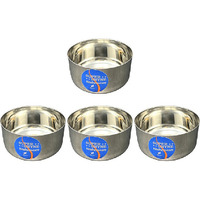 Pack of 4 - Super Shyne Stainless Steel Bowl Small - 3.5 Inch