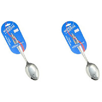 Pack of 2 - Super Shyne Stainless Steel Short Serving Spoon