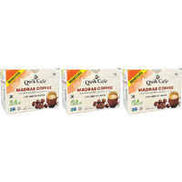 Pack of 3 - Quik Cafe Madras Coffee Unsweetened - 160 Gm (5.64 Oz)