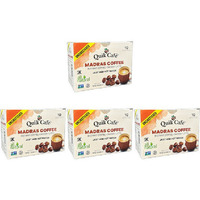 Pack of 4 - Quik Cafe Madras Coffee Unsweetened - 160 Gm (5.64 Oz)