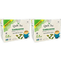 Pack of 2 - Quik Tea Cardamom Instant Chai Latte Unsweetened - 160 Gm (5.64 Oz)