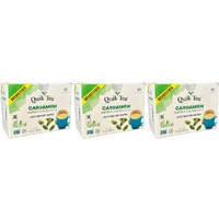 Pack of 3 - Quik Tea Cardamom Instant Chai Latte Unsweetened - 160 Gm (5.64 Oz)