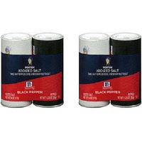 Pack of 2 - Mccormick Morton Iodized Salt & Pepper Set - 5 Oz (148 Ml)