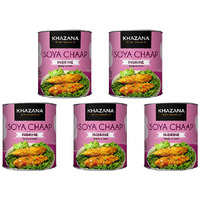 Pack of 5 - Khazana Soya Chaap Inbrine - 800 Gm (1.76 Lb)