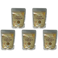 Pack of 5 - Jiva Organics Organic Cardamom Ground - 100 Gm (3.5 Oz) [50% Off]