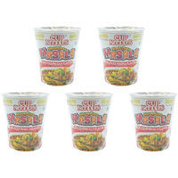 Pack of 5 - Nissin Cup Noodles Mazedaar Masala Noodle - 70 Gm (2.45 Oz)