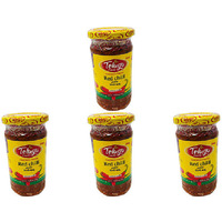 Pack of 4 - Telugu Red Chilli Without Garlic Pickle - 300 Gm (10 Oz)