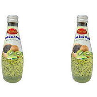 Pack of 2 - Preema's Basil Seed Drink Kiwi Flavor - 290 Ml (9.8 Fl Oz)
