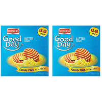 Pack of 2 - Britannia Good Day Butter Cookies Family Pack - 600 Gm (1.3 Lb)