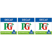 Pack of 3 - Pg Tips Decaf Biodegradable 70 Pyramid Bags - 203 Gm (8.9 Oz)