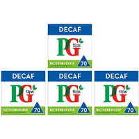 Pack of 4 - Pg Tips Decaf Biodegradable 70 Pyramid Bags - 203 Gm (8.9 Oz) [50% Off]