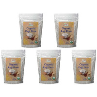 Pack of 5 - Jiva Organics Organic Ragi Flour - 2 Lb (908 Gm)