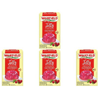 Pack of 4 - Weikfield Jelly Crystals Raspberry - 90 Gm (3.14 Oz)