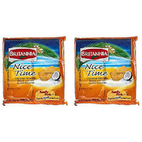 Pack of 2 - Britannia Nice Time Coconut Biscuits - 480 Gm (16.9 Oz)