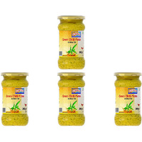 Pack of 4 - Ashoka Green Chilli Pickle In Olive Oil - 300 Gm (10 Oz)