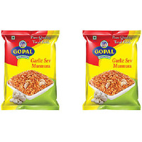 Pack of 2 - Gopal Namkeen Garlic Sev Murmura - 500 Gm (1.1 Lb)