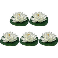Pack of 5 - Plastic Lotus Flower Large - 8 In
