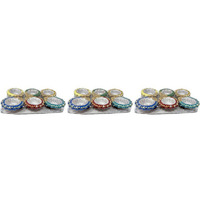 Pack of 3 - Decorated Flower Shaped Diya Small - 6 Pc