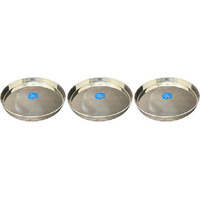 Pack of 3 - Super Shyne Stainless Steel Thali - 11 Inch