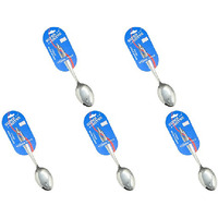 Pack of 5 - Super Shyne Stainless Steel Short Serving Spoon