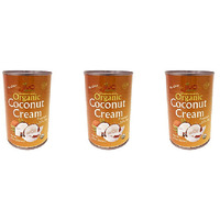 Pack of 3 - Jiva Organics Organic Coconut Cream - 400 Ml (13.5 Fl Oz)
