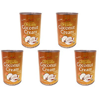 Pack of 5 - Jiva Organics Organic Coconut Cream - 400 Ml (13.5 Fl Oz)