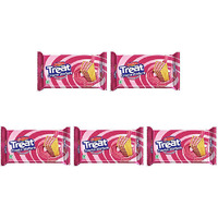 Pack of 5 - Britannia Treat Creme Wafers Strawberry - 150 Gm (5.29 Oz)