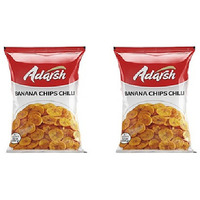 Pack of 2 - Adarsh Banana Chips  Chilli - 340 Gm (12 Oz)