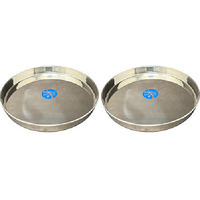 Pack of 2 - Super Shyne Stainless Steel Thali - 11 Inch