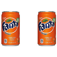 Pack of 2 - Fanta Orange Mini - 7.5 Fl Oz (222 Ml)