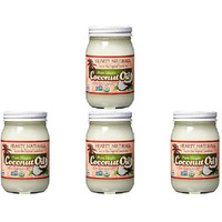 Pack of 4 - Hearty Naturals Pure Virgin Coconut Oil - 14 Fl Oz (414 Ml)