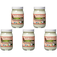 Pack of 5 - Hearty Naturals Pure Virgin Coconut Oil - 14 Fl Oz (414 Ml)