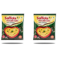 Pack of 2 - Saffola Masala Oats Curry & Pepper - 38 Gm (1.3 Oz)