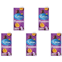 Pack of 5 - Rubicon Passion Fruit Juice No Sugar Added - 1 L (33.8 Fl Oz )