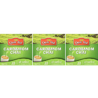 Pack of 3 - Quik Tea Cardamom Instant Chai Tea Latte - 480 Gm (17 Oz)