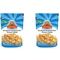 Pack of 2 - Chettinad Kovilpatti Kadalai Mittai Peanut Chikki - 200 Gm (7.05 Oz)