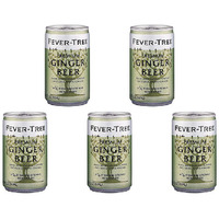Pack of 5 - Fever Tree Ginger Beer Can - 5 Oz (148 Ml)