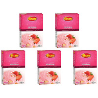 Pack of 5 - Shan Custard Powder Strawberry - 200 Gm (7 Oz)