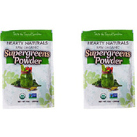Pack of 2 - Hearty Naturals Organic Supergreens Powder - 7 Oz (200 Gm)