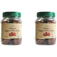 Pack of 2 - Jiva Organics Organic Jaggery Mini Cube - 1 Lb (454 Gm)