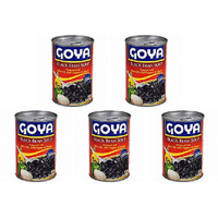 Pack of 5 - Goya Black Beans - 15.5 Oz (439 Gm)