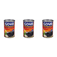 Pack of 3 - Goya Black Beans - 15.5 Oz (439 Gm)