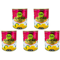 Pack of 5 - Aara Alphonso Mango Pulp Unsweetened - 850 Gm (30 Oz)