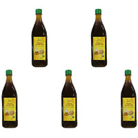 Pack of 5 - Jiva Organics Organic Sesame Oil Cold Pressed - 1 L (33.8 Fl Oz)