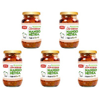 Pack of 5 - India's Nature Low Sodium Mango Methia Pickle In Olive Oil - 500 Gm (1.1 Lb)