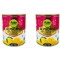 Pack of 2 - Aara Alphonso Mango Pulp Unsweetened - 850 Gm (30 Oz)