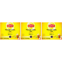Pack of 3 - Lipton Yellow Label 100 Teabags - 200 Gm (7 Oz)