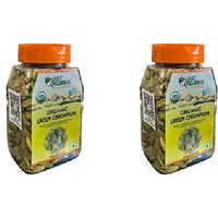 Pack of 2 - Just Organik Organic Green Cardamom Jar - 120 Gm (4.23 Oz)