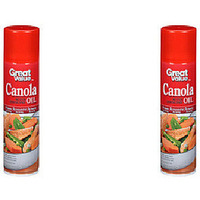 Pack of 2 - Great Value Canola Oil Cooking Spray - 8 Oz (227 Gm)