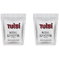 Pack of 2 - Tulsi Royal Khazoor Plus Silver Coated Dates - 13 Gm
